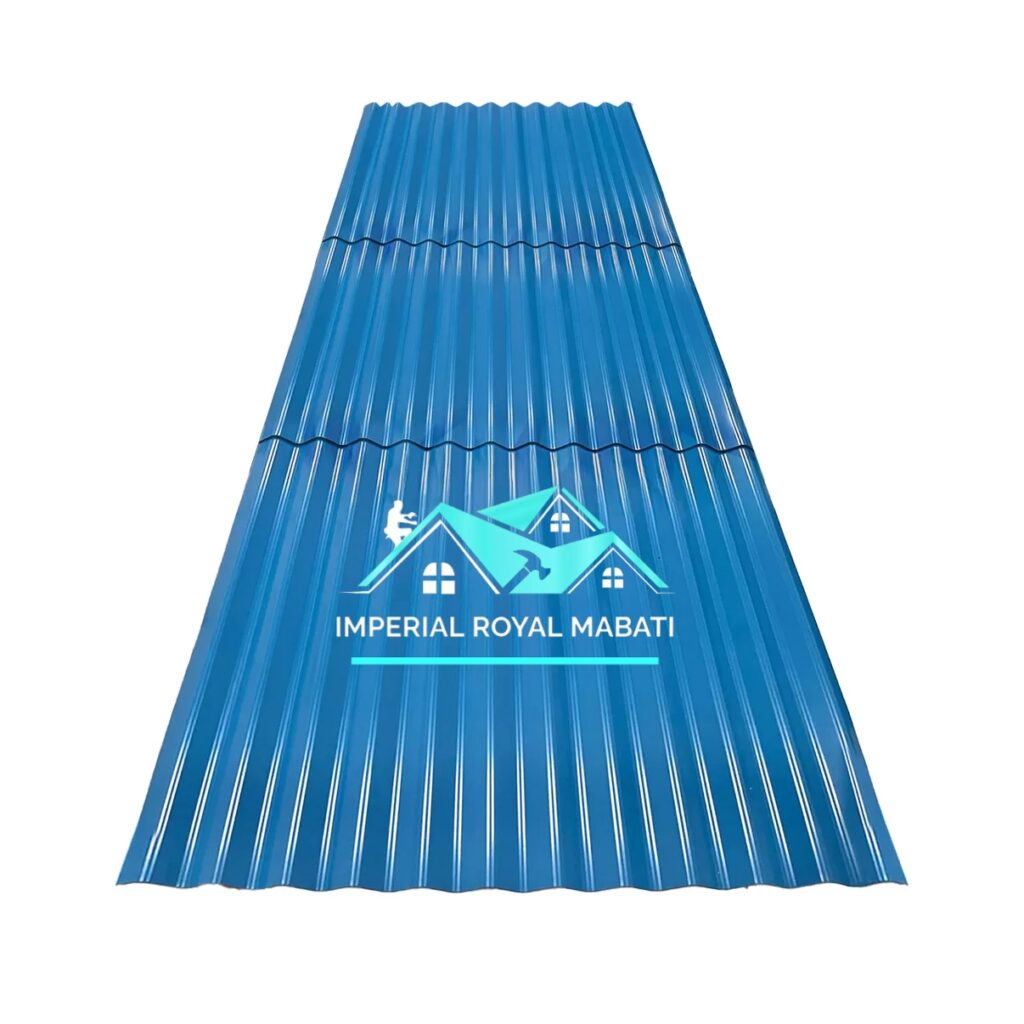 G28 box profile corrugated mabati close-up showing ribs and finish, premium roofing Kenya