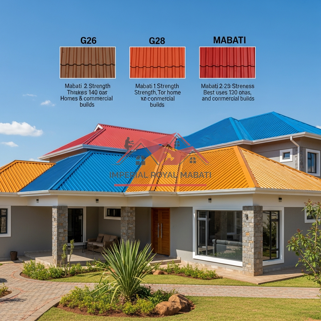 G26 vs G28 vs G30 mabati gauges comparison in Kenya to choose best roofing gauge